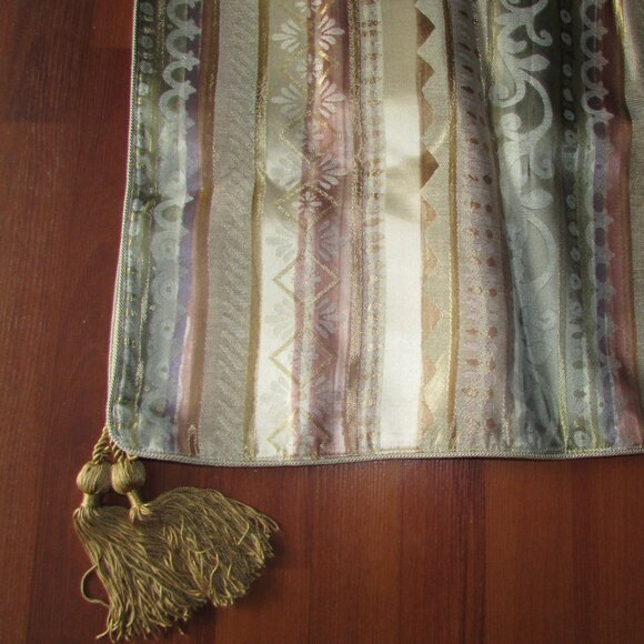 Satin and Jacquard Decorative Throw - Custom Made - Picture 4 of 10